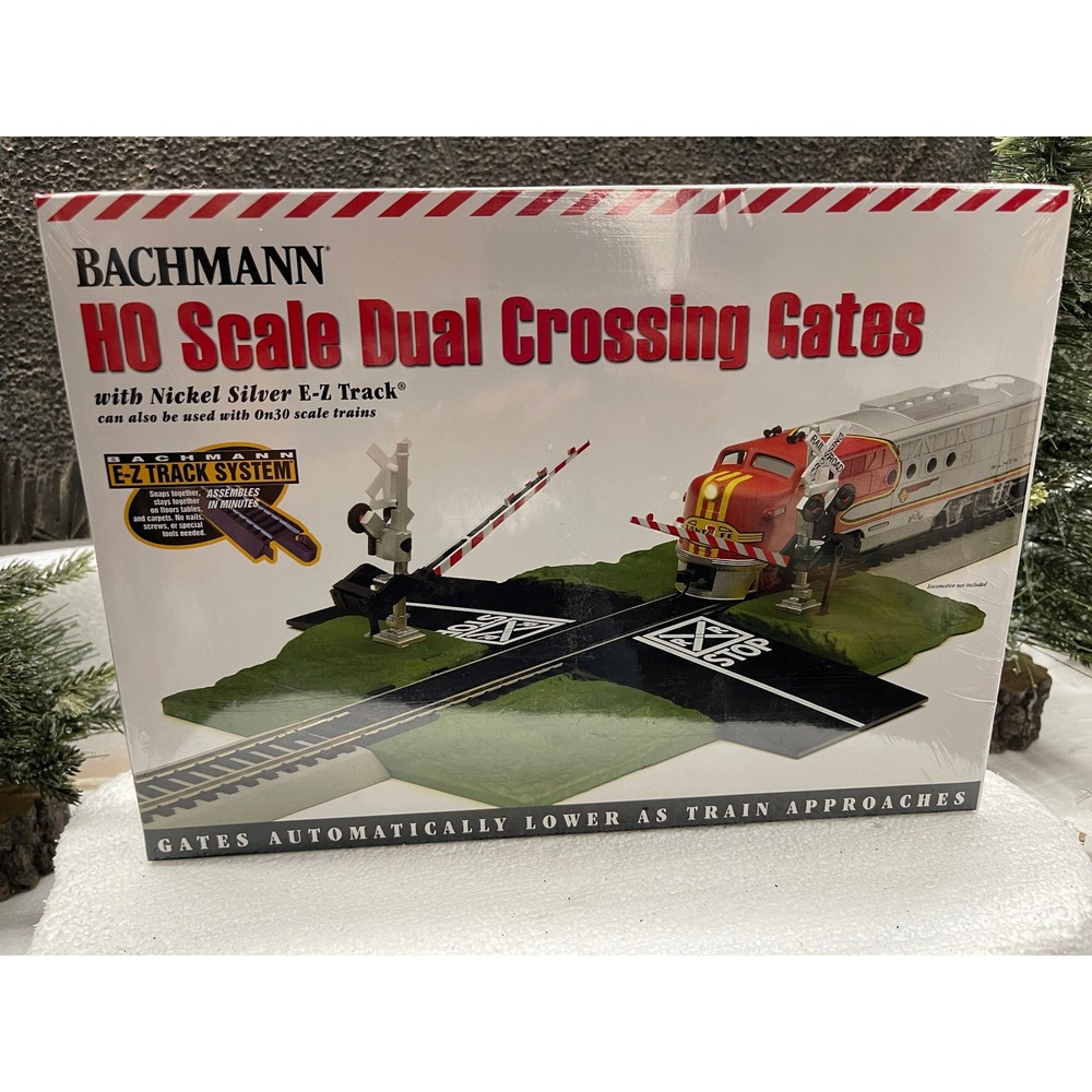Bachmann HO Scale Dual Crossing Gates Nickel Silver E-Z Track 44579 New Sealed